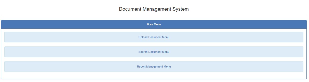 ERP Document Management System dashboard